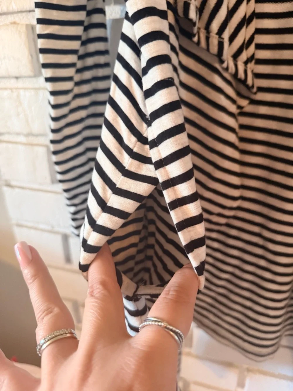 Soma Loungewear Striped Open Front Top